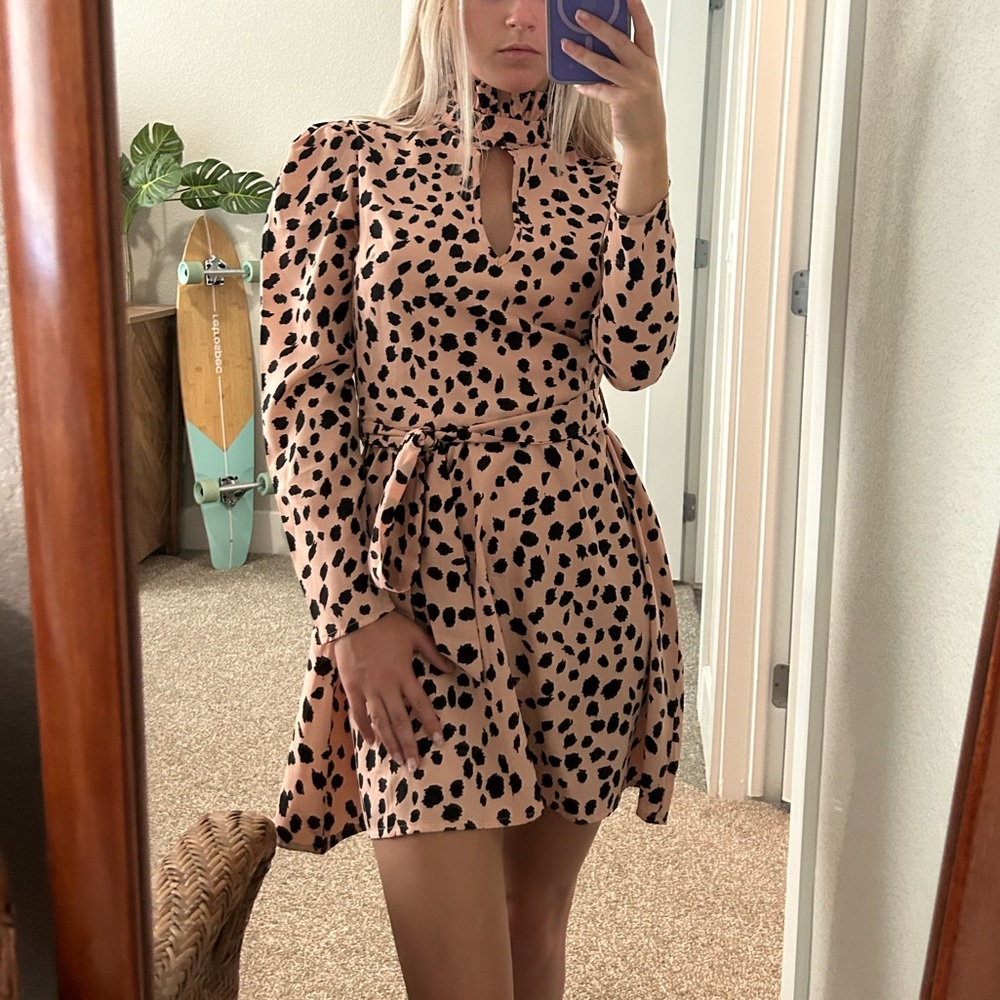 Long sleeve mini dress